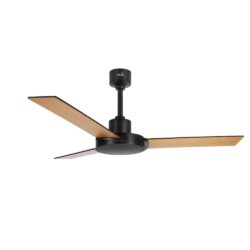 Moonface Black and Teak Ceiling fan