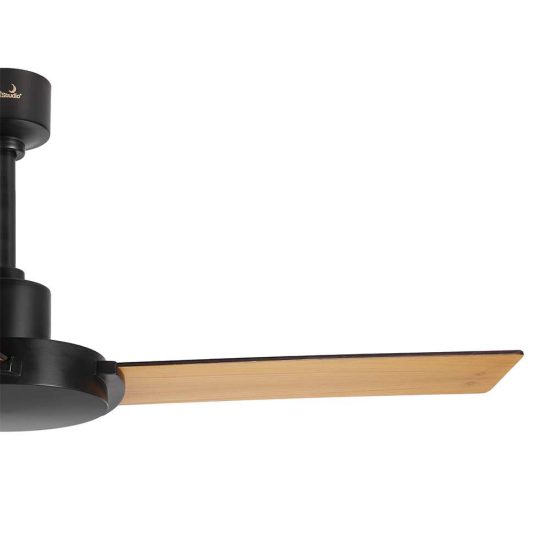 Moonface Black and Teak Ceiling fan