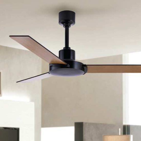 Moonface Black and Teak Ceiling fan