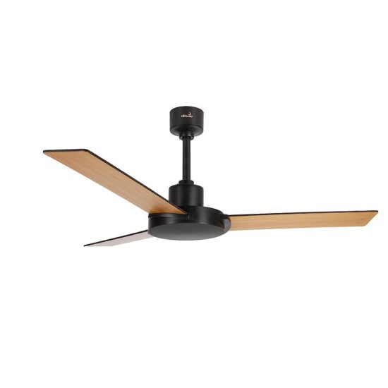 Moonface Black and Teak Ceiling fan