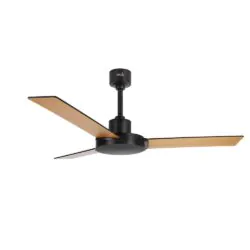 Moonface Black and Teak Ceiling fan
