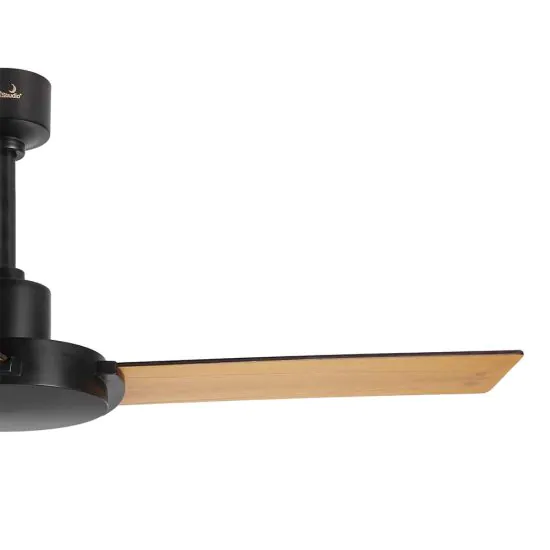 Moonface Black and Teak Ceiling fan